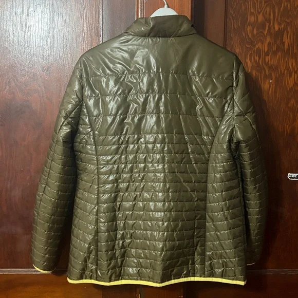 Talbots Quilted Jacket with Yellow Accents - Picture 3 of 5